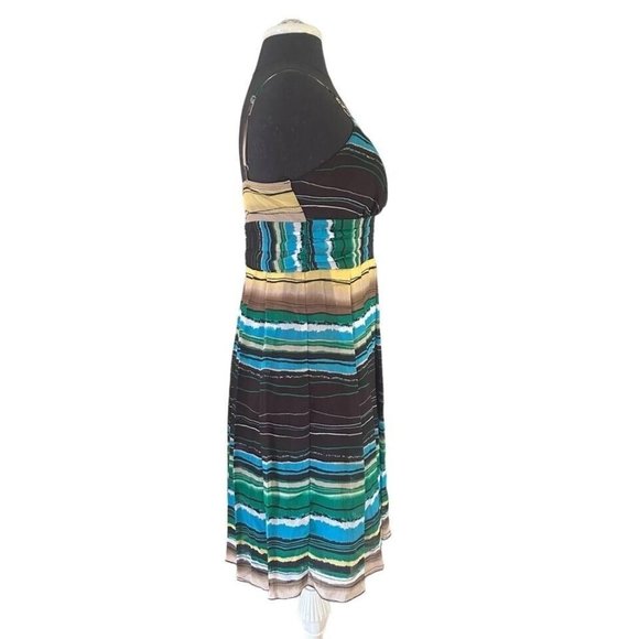 Candie’s Dress Size 7 Juniors, Multicolor Sheer with Full Lining Side Zip - Picture 2 of 9